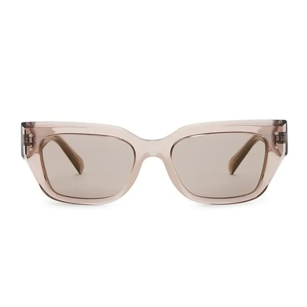 Dolce & Gabbana Sleek Taupe Rectangle Frame Sunglasses